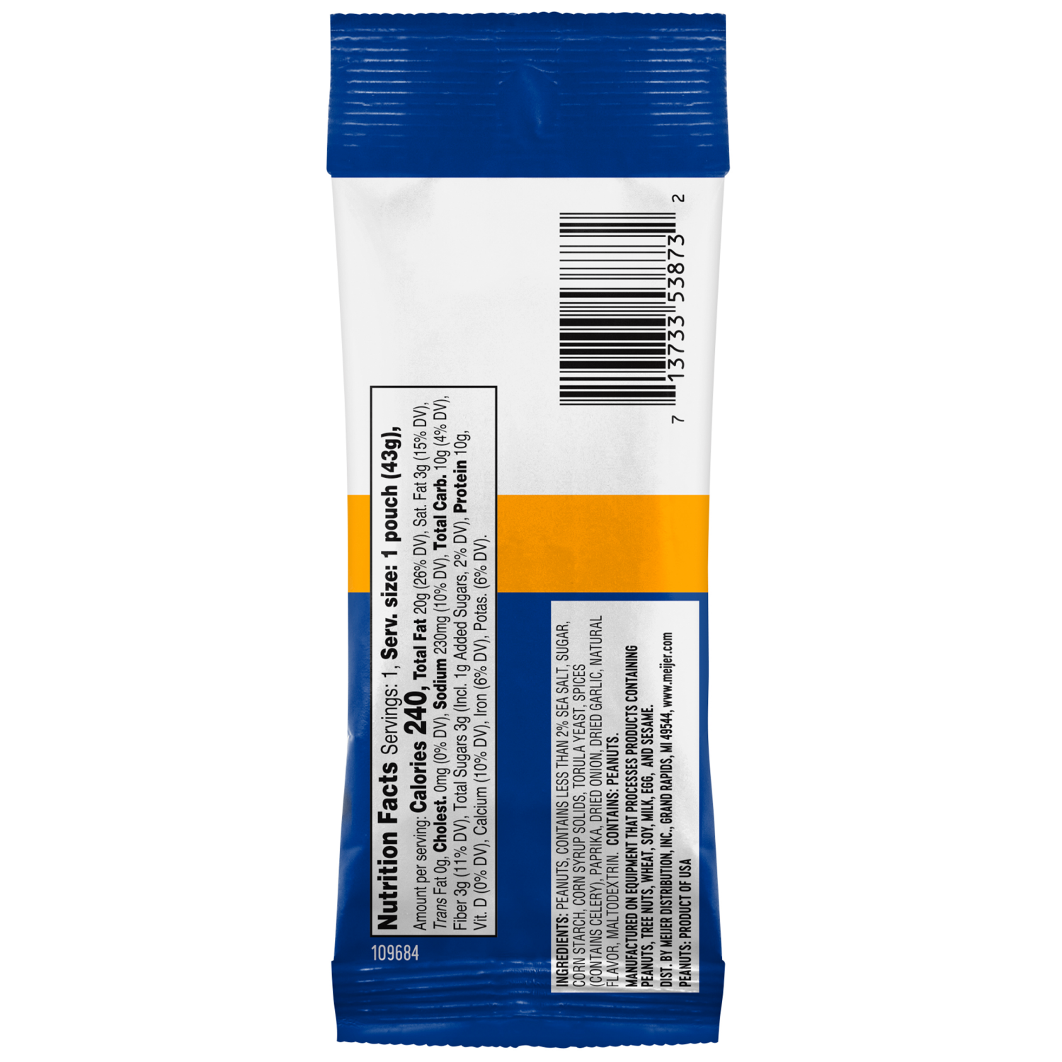 slide 2 of 2, Meijer Roasted & Salted Peanuts - 1.5 oz, 1.5 oz