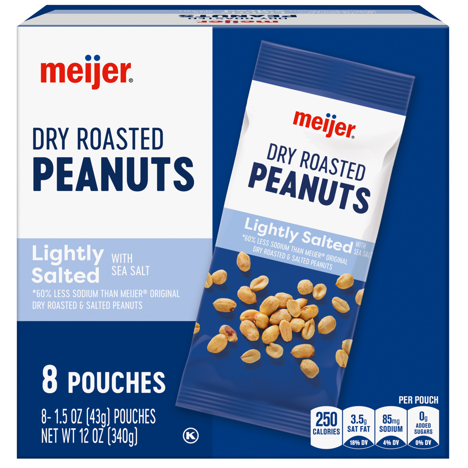 slide 2 of 8, Meijer Roasted & Lightly Salted Peanuts Multipack, 8 ct