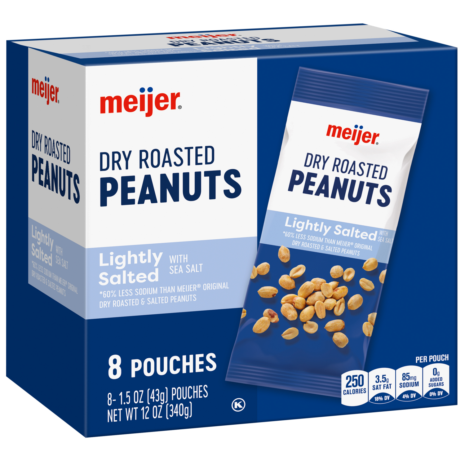 slide 6 of 8, Meijer Roasted & Lightly Salted Peanuts Multipack, 8 ct
