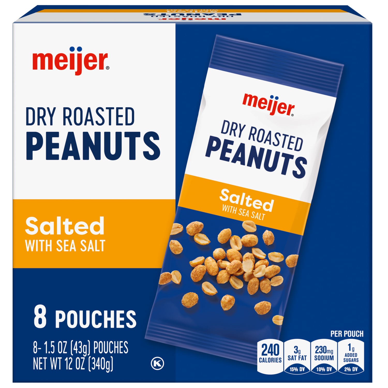slide 2 of 8, Meijer Roasted & Salted Peanuts Multipack, 8 ct