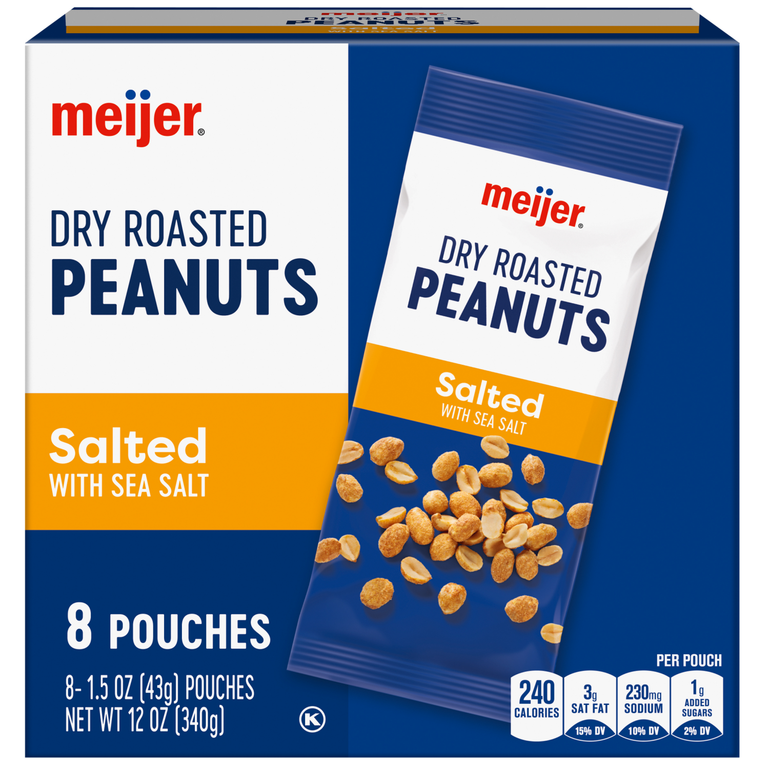 slide 1 of 8, Meijer Roasted & Salted Peanuts Multipack, 8 ct
