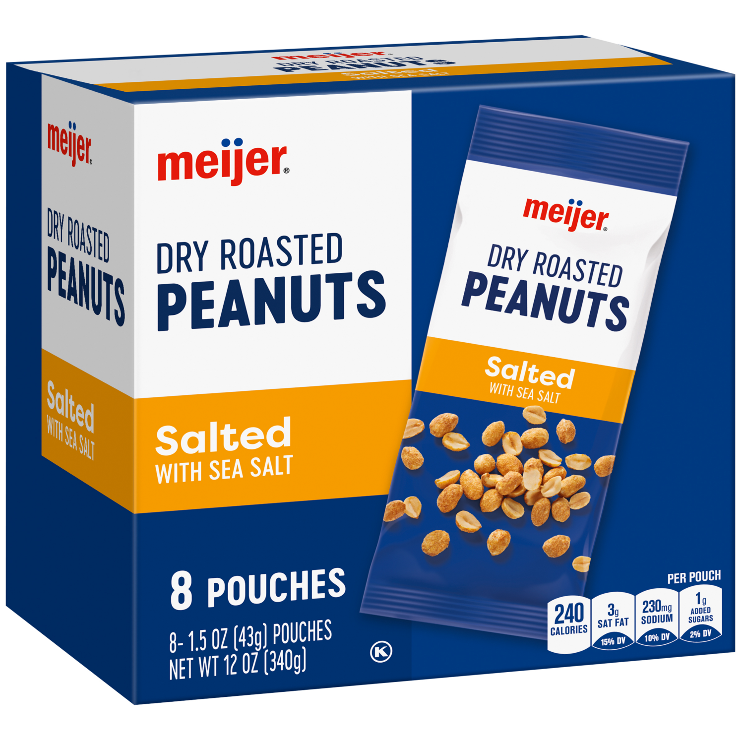 slide 6 of 8, Meijer Roasted & Salted Peanuts Multipack, 8 ct
