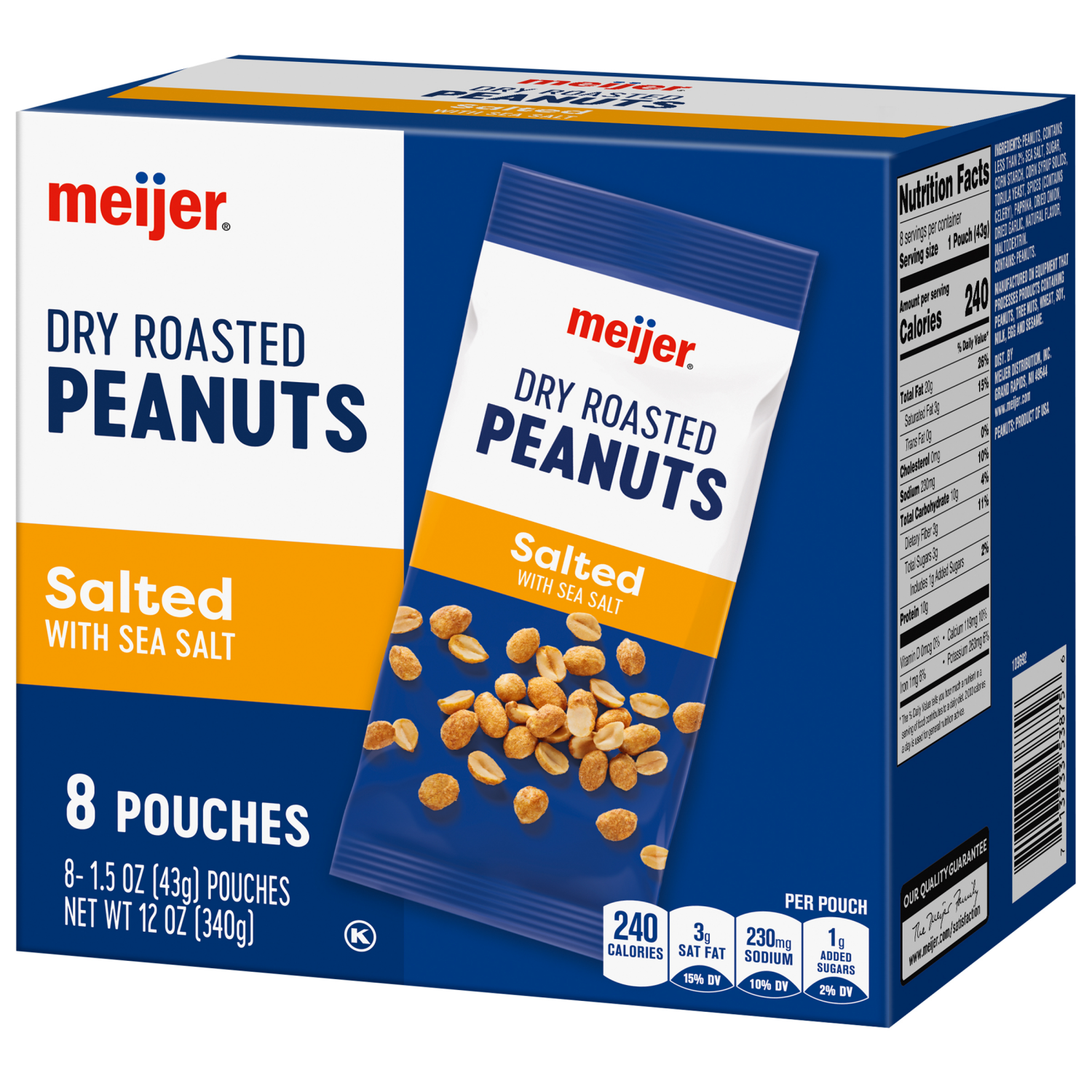 slide 7 of 8, Meijer Roasted & Salted Peanuts Multipack, 8 ct