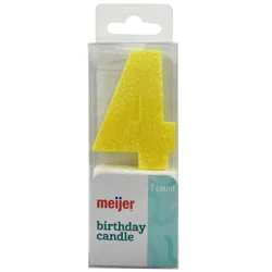 Meijer Birthday Candle, Number 4, 1 Ct
