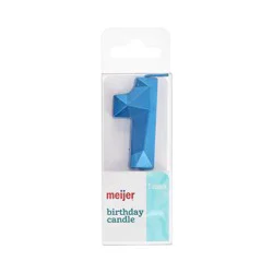 Birthday Candle Blue Number 1, 1 Ct