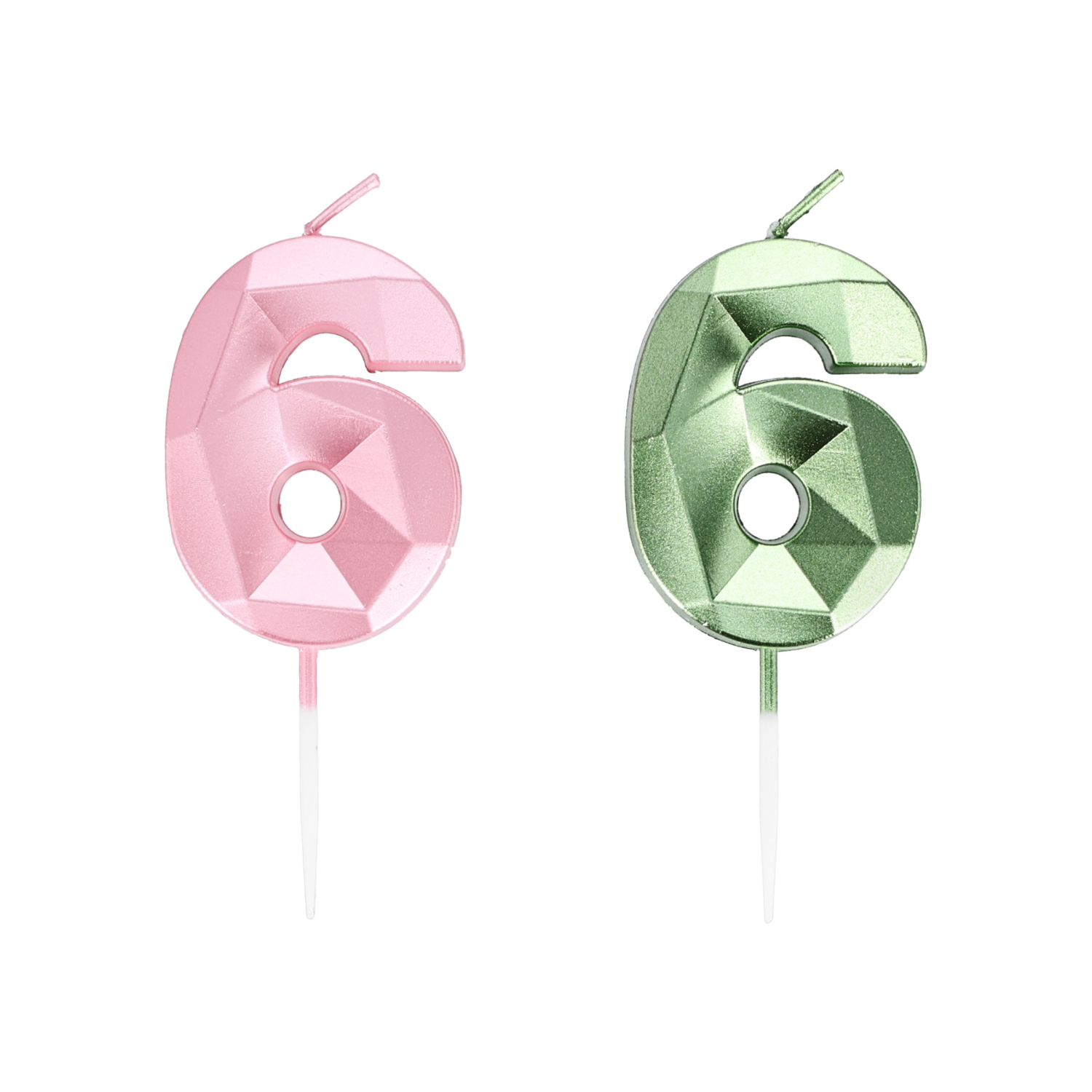 slide 2 of 2, Meijer Birthday Candle, Number 6, 1 ct