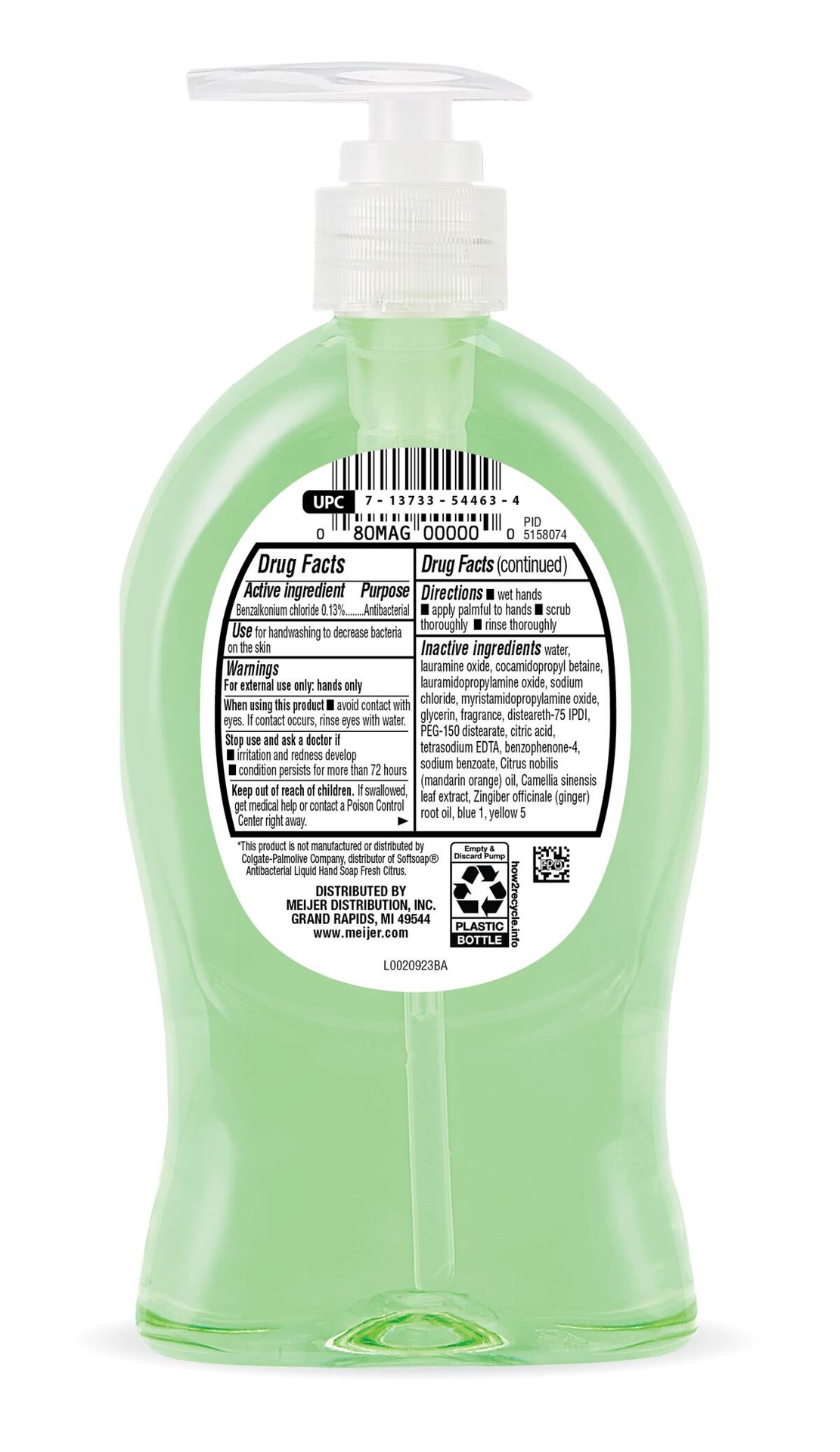 slide 2 of 2, Meijer Liquid Hand Soap, Fresh Citrus, 11.25 oz