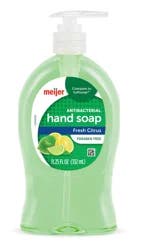 Meijer Liquid Hand Soap, Fresh Citrus