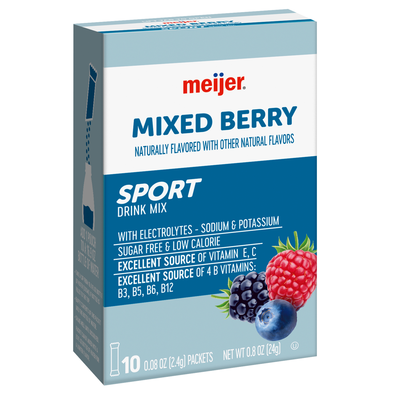 slide 6 of 8, Meijer Mixed Berry Sport Drink Mix - 10 ct, 10 ct