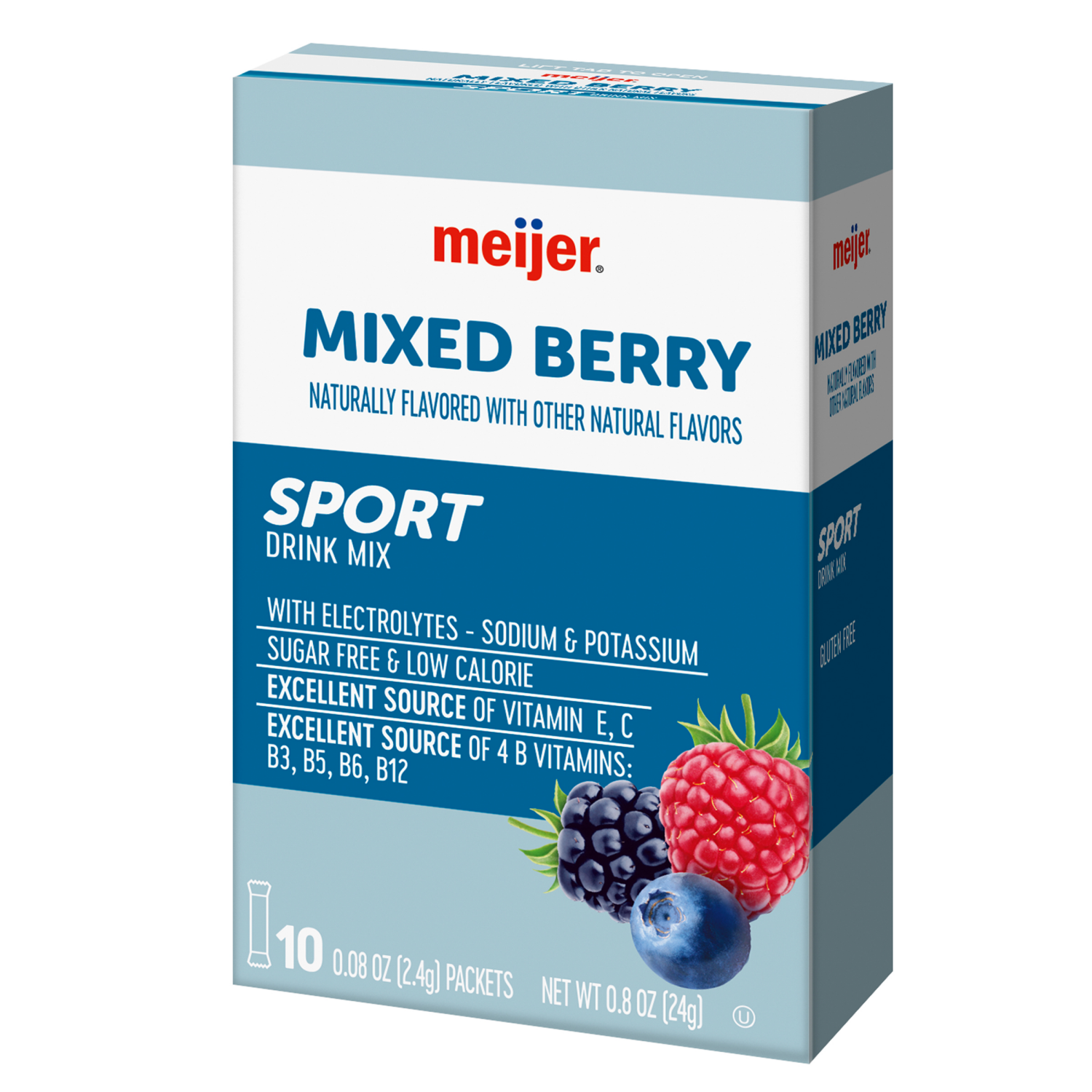 slide 7 of 8, Meijer Mixed Berry Sport Drink Mix - 10 ct, 10 ct