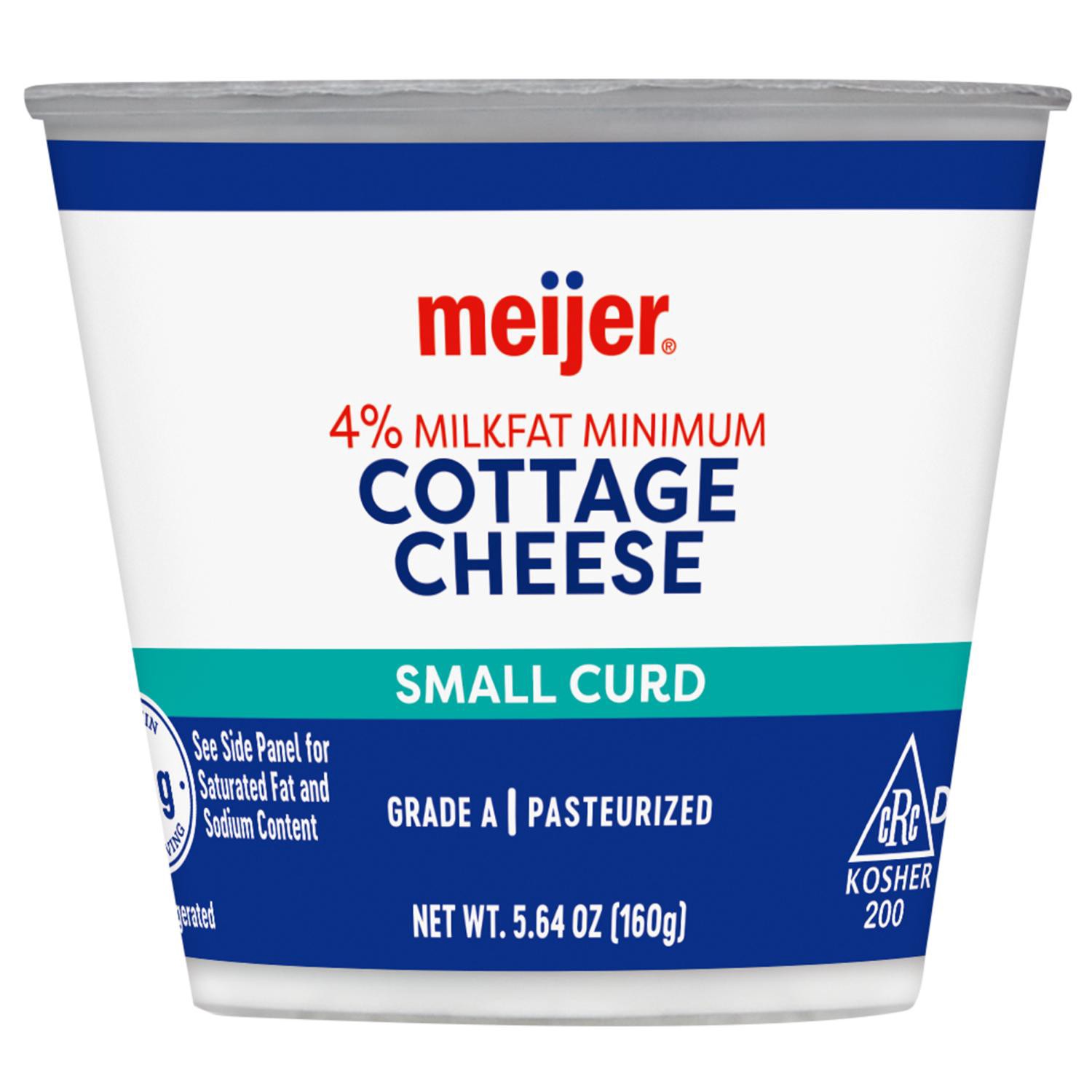 slide 1 of 6, Meijer Cottage Cheese, 5.64 Oz, Plain, 5.64 oz