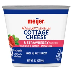 Meijer Cottage Cheese, Strawberry, 5 Oz