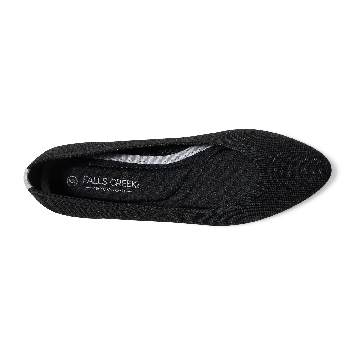 slide 6 of 6, Falls Creek Women's Phoebe Flat, Black, Size 8, 1 ct