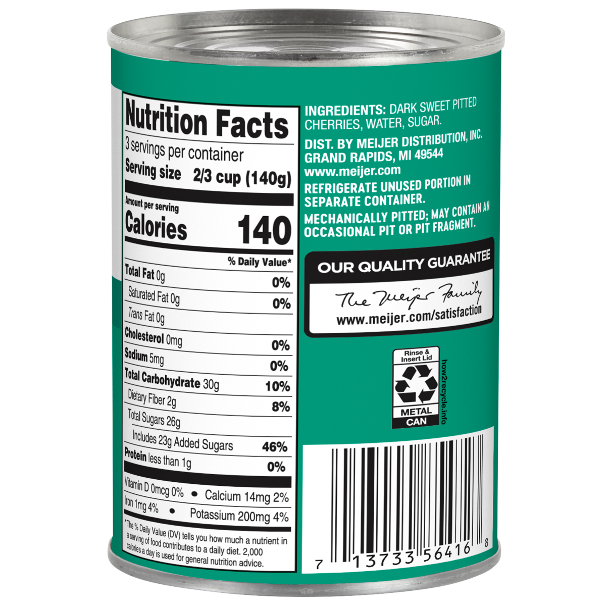 slide 2 of 2, Meijer Dark Sweet Cherries in Syrup Pitted, 15 oz