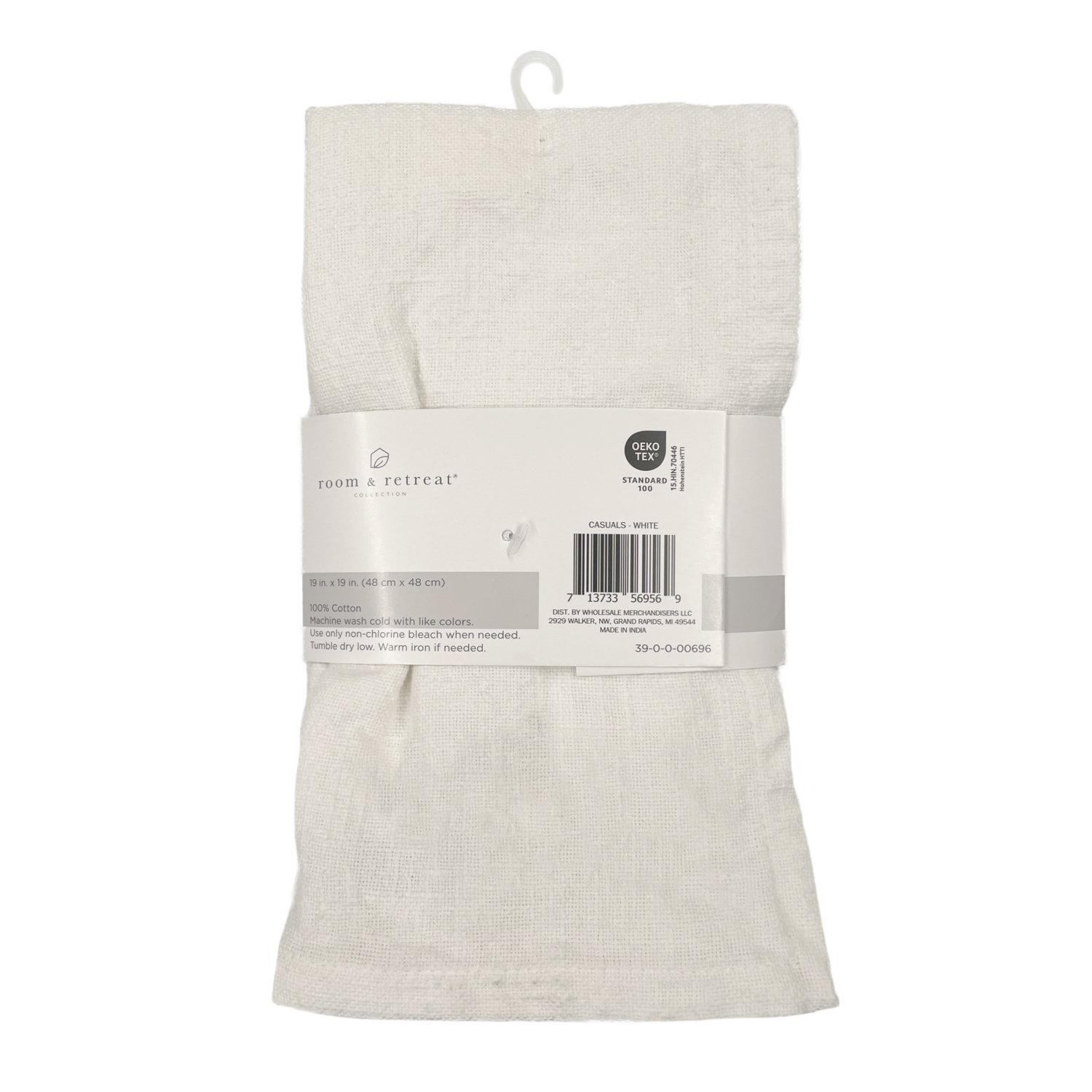 slide 2 of 3, Room & Retreat Napkin White, 4 ct