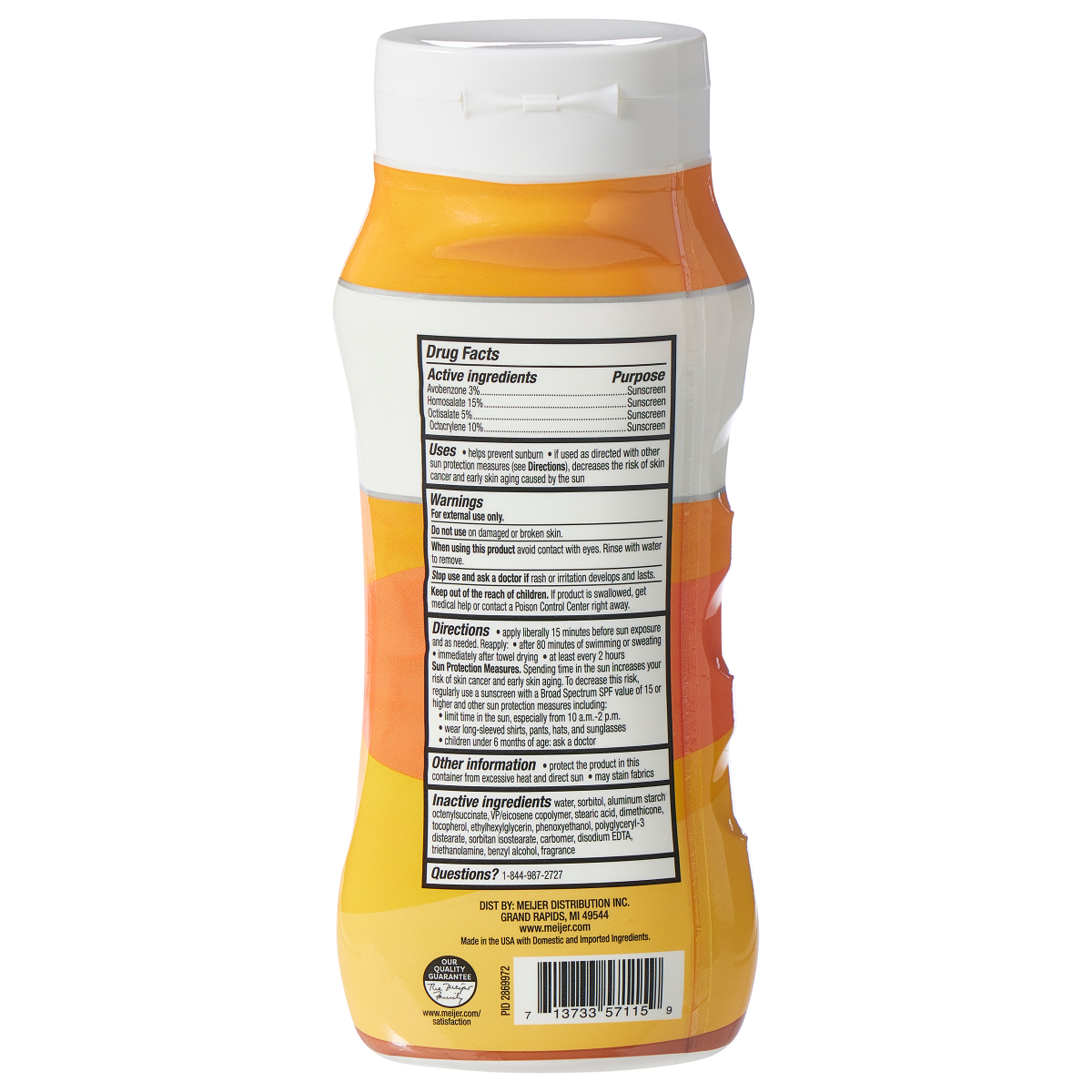 slide 2 of 3, MEIJER SUNSCREEN LOTION SPF50, 8 oz