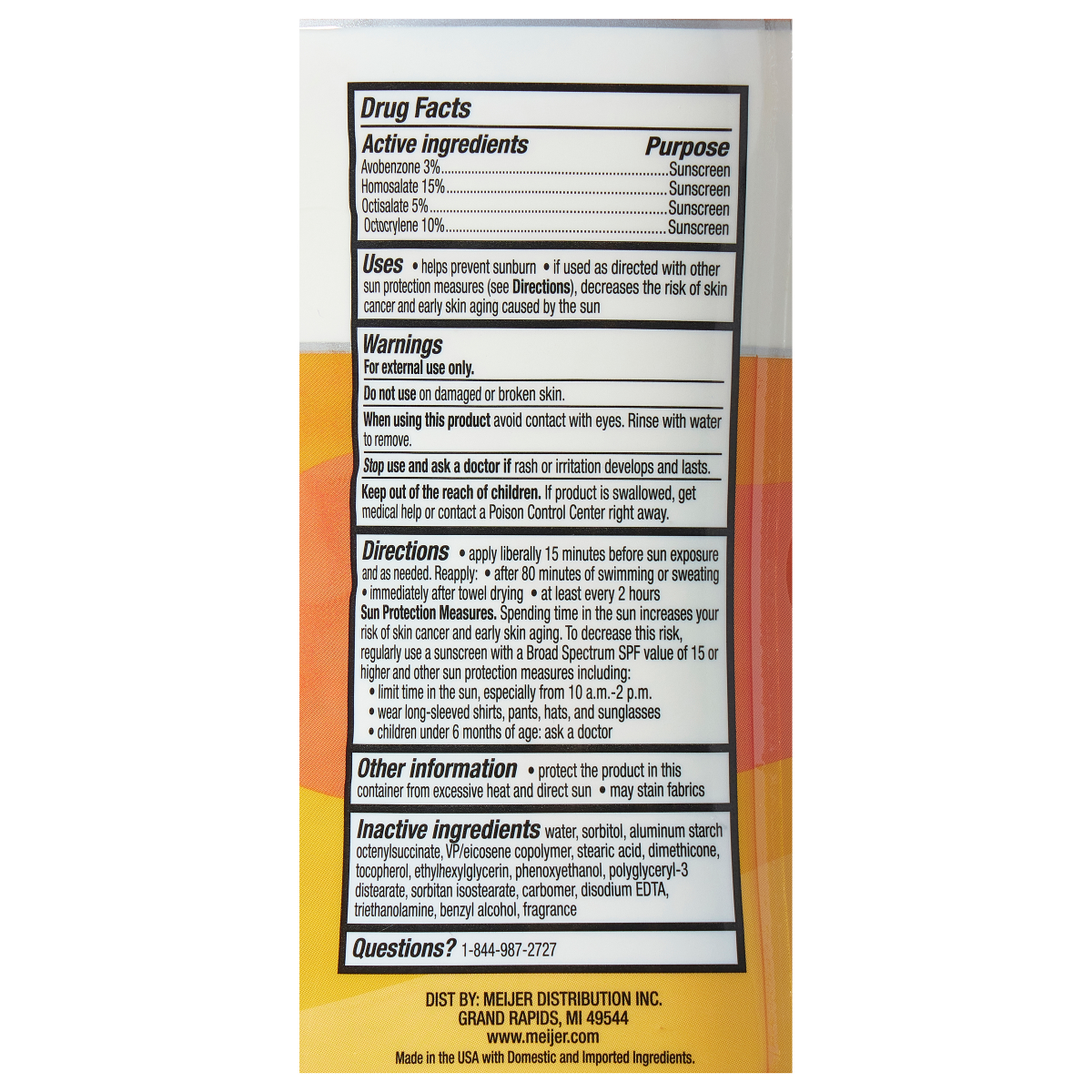 slide 3 of 3, MEIJER SUNSCREEN LOTION SPF50, 8 oz