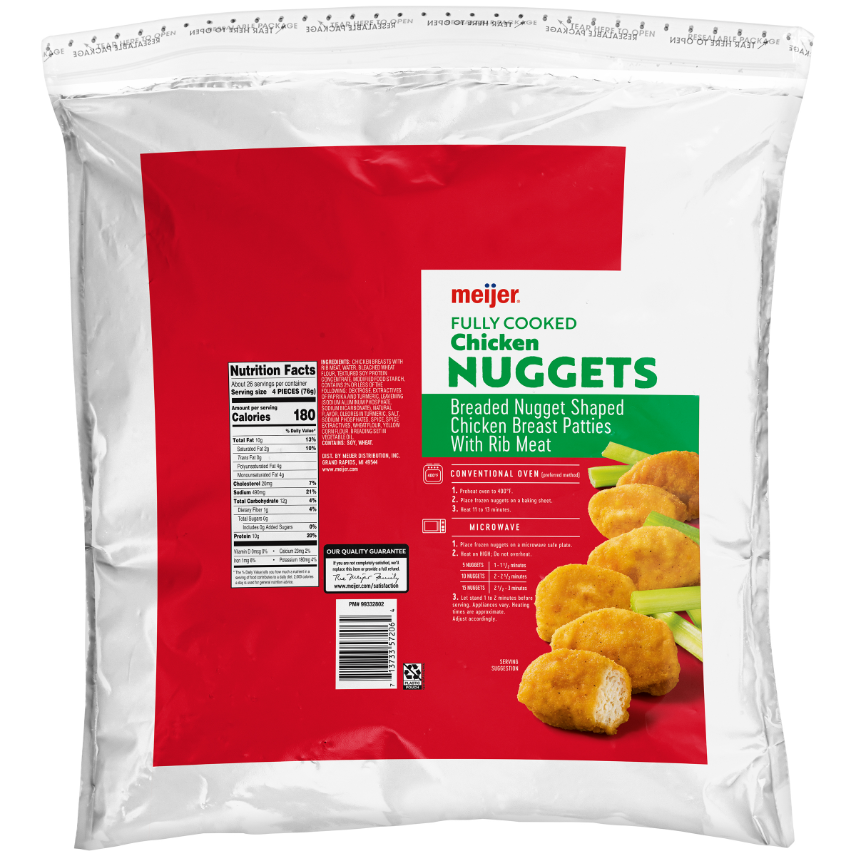 slide 2 of 2, Meijer Chicken Nuggets, 4.4 lbs (70.4 oz), 70.4 oz; 4.4 lb