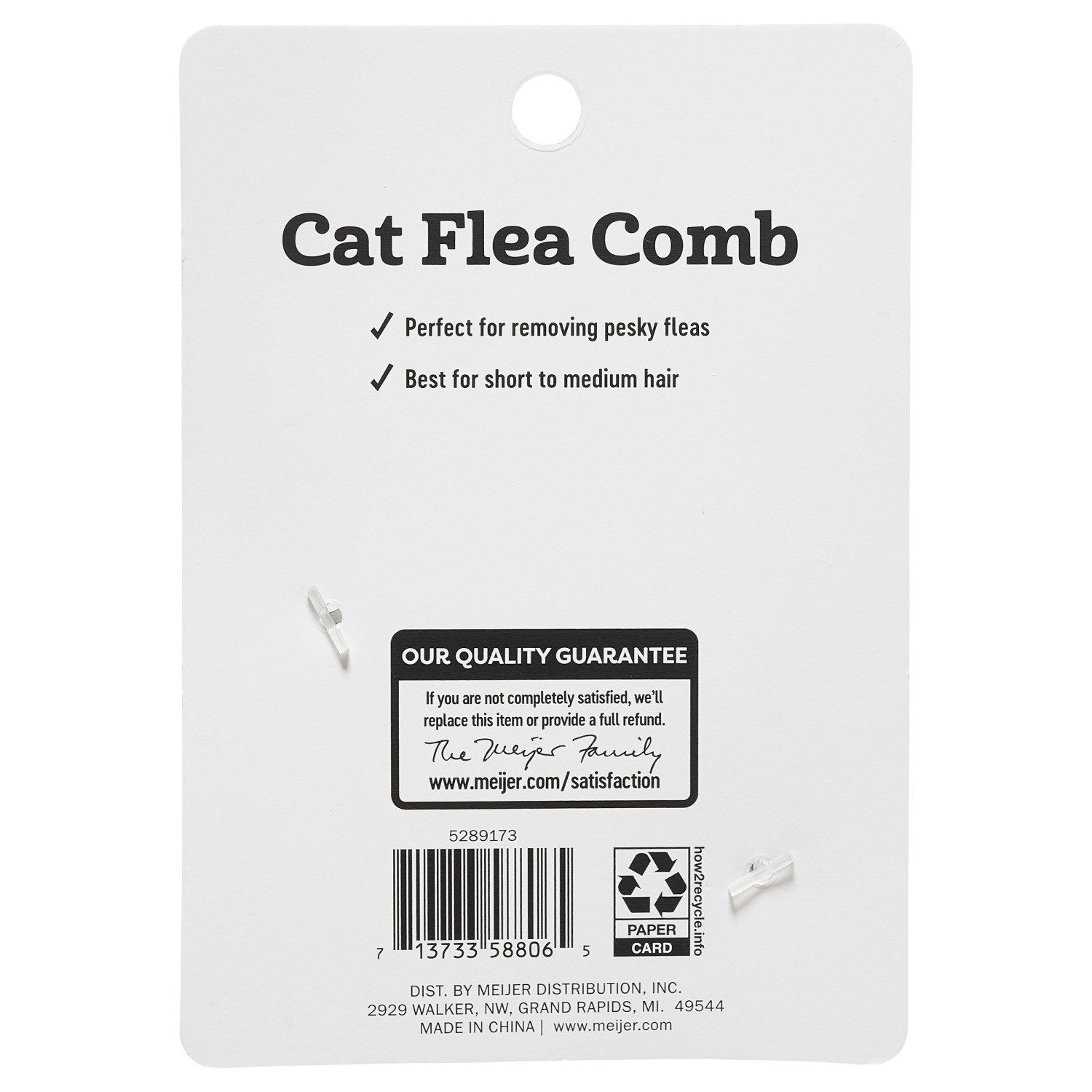 slide 2 of 2, Meijer Premium Cat Flea Comb, 1 ct