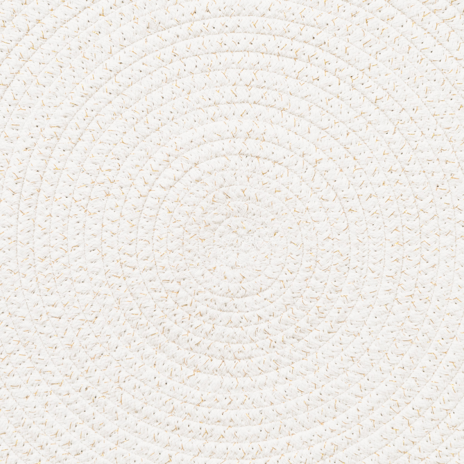 slide 2 of 2, December Home White Natural With Gold Filaments Round Braided Placemats, 15 In, 1 ct