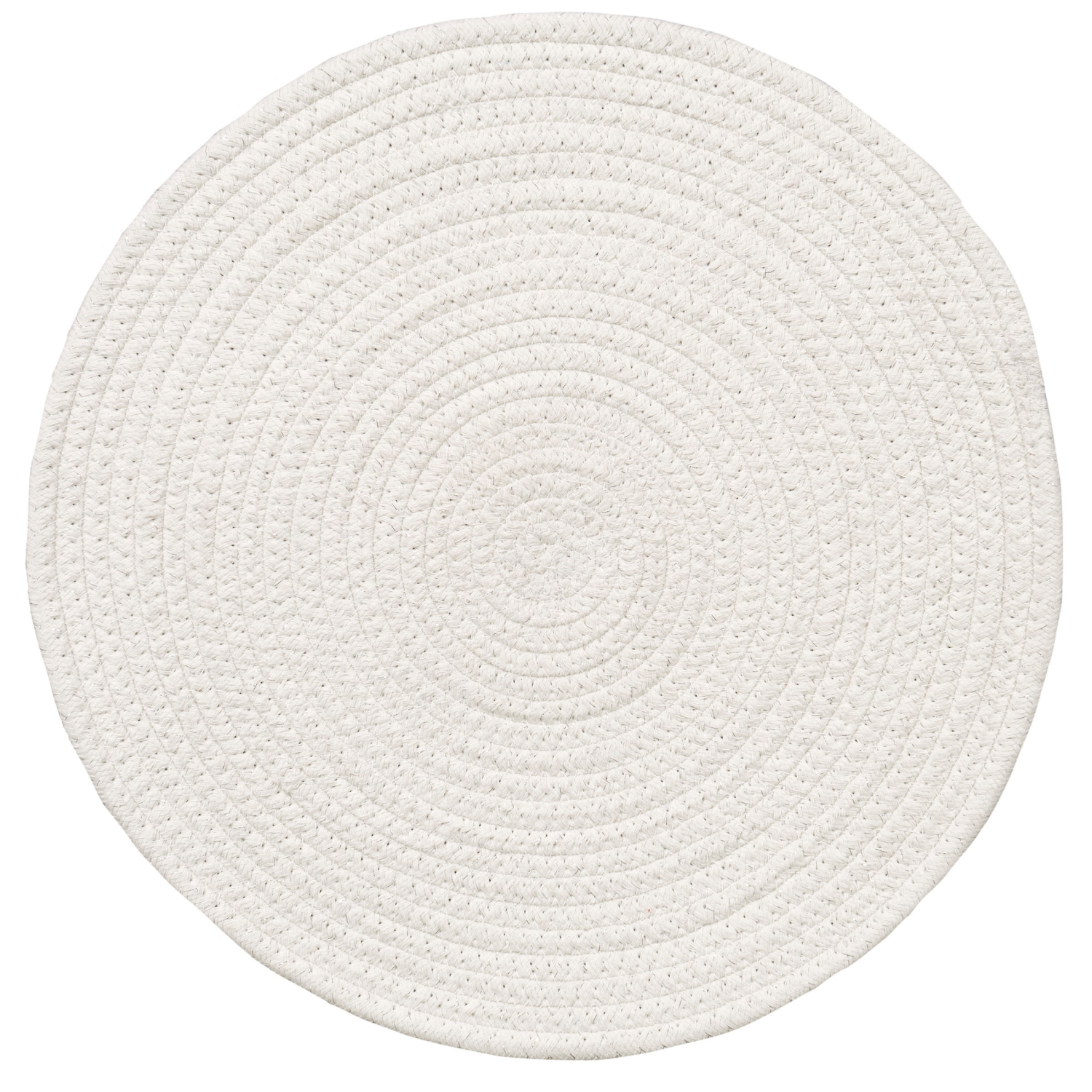 slide 1 of 2, December Home White Chevron Silver Round Braided Placemat, 15 In, 1 ct