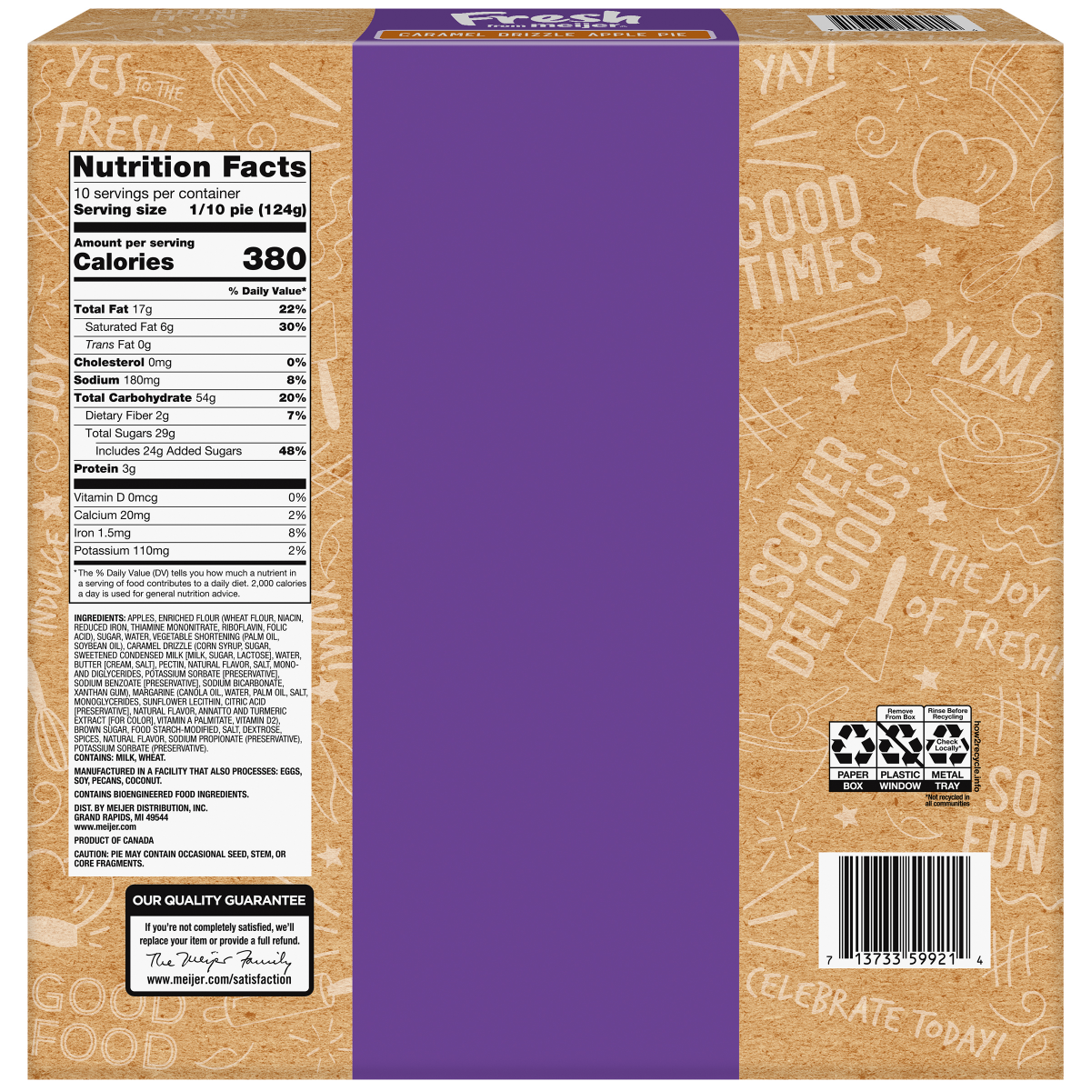 slide 2 of 2, Fresh from Meijer 10" Caramel Apple Pie, 44oz, 44 oz