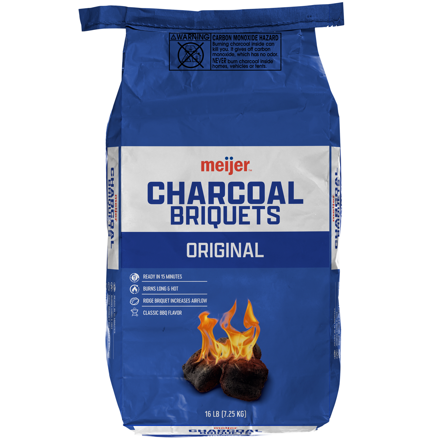slide 1 of 3, Meijer Original Briquets, 16 lb