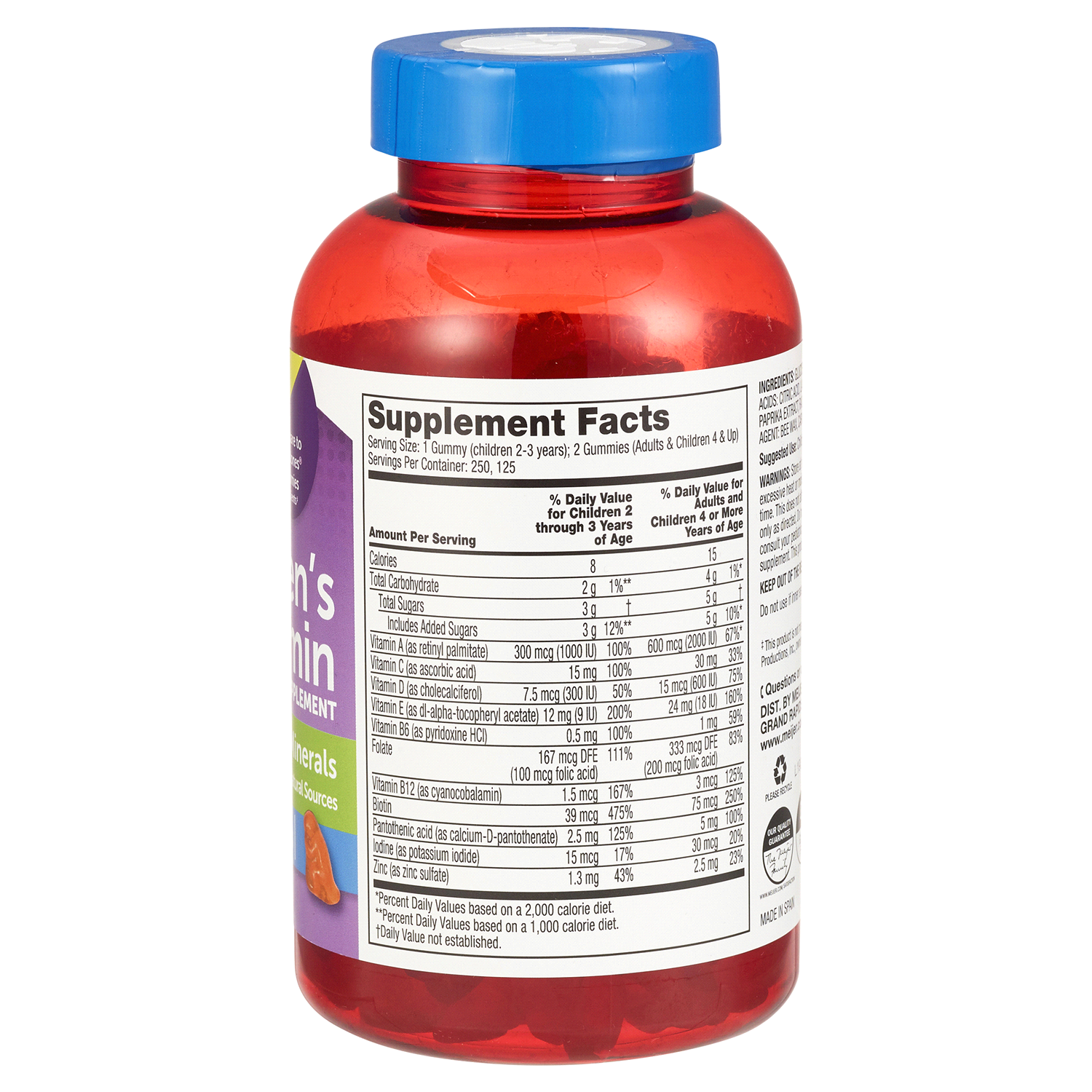 slide 2 of 2, Meijer Children's Multivitamin Gummies, 250 ct