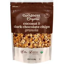 True Goodness Organic Coconut & Dark Chocolate Chips Granola, 13 Oz
