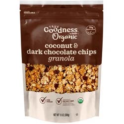 True Goodness Organic Coconut & Dark Chocolate Chips Granola, 13 Oz