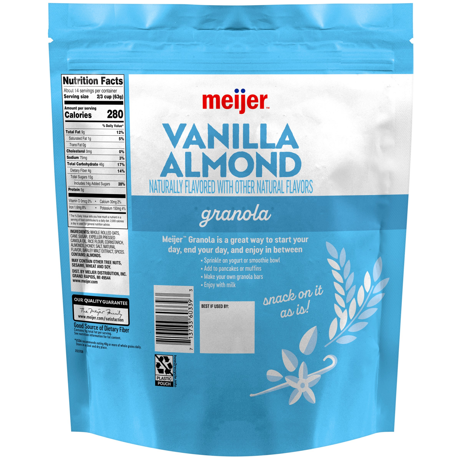 slide 2 of 2, Meijer Vanilla Almond Granola, 30 oz