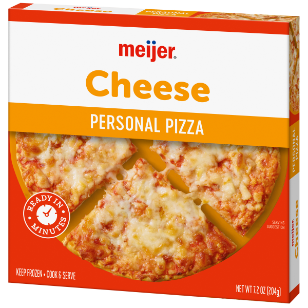 slide 6 of 29, Meijer Cheese Personal Size Frozen Pizza, 7.2 oz