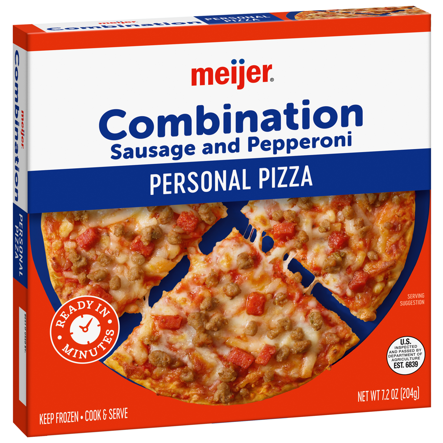 slide 4 of 5, Meijer Combo Personal Size Frozen Pizza, 7.2 oz