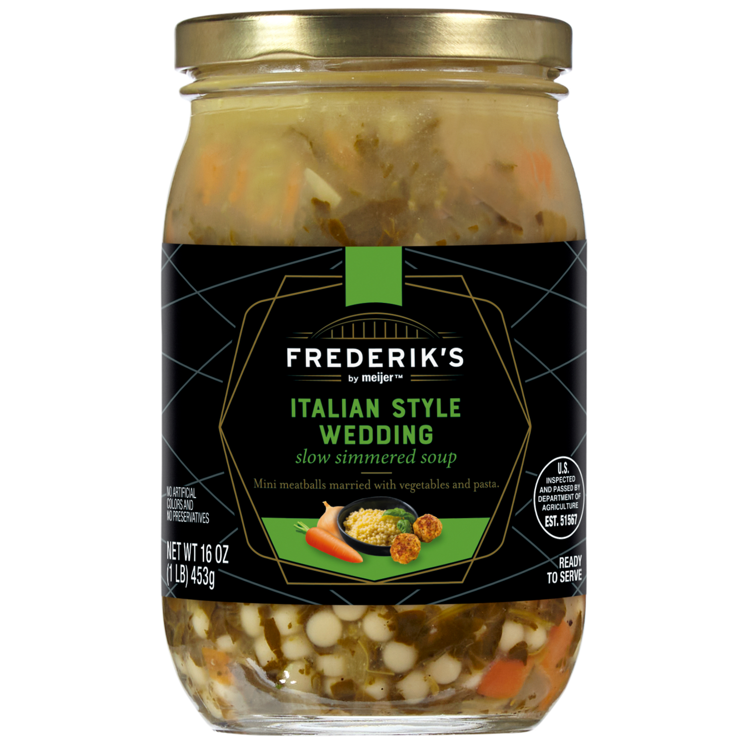 slide 1 of 3, FREDERIKS BY MEIJER Fredericks Italian Wedding, 16 oz