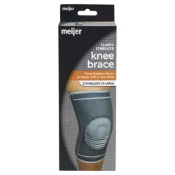 Meijer Knee Brace, Elastic Stabilizer Grey Two-Tone, X-Large