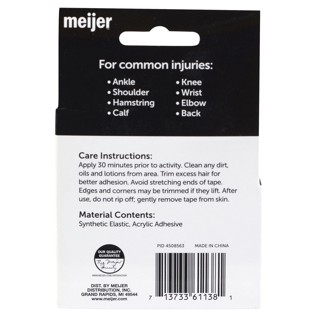 slide 2 of 2, Meijer Kinesiology Tape, Synthetic Pre-Cut I-Strips Black, 20 ct