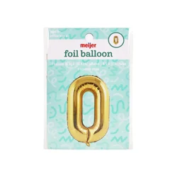 Meijer Foil Balloon Number 0