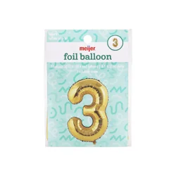 Meijer Foil Balloon Number 3, 36 In