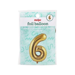 Meijer Foil Balloon Number 6, 36 In