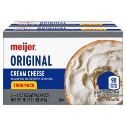 Meijer Twin Pack Cream Cheese Bar, 16 Oz