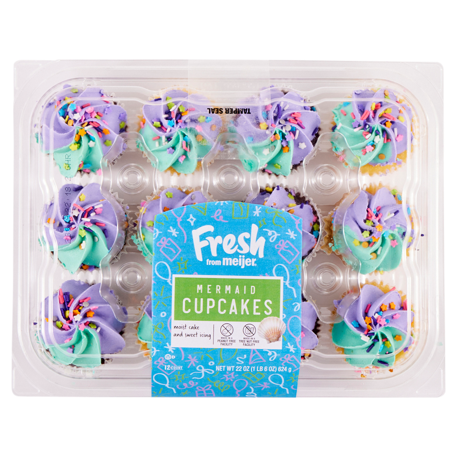 slide 1 of 4, Kimberly's Assorted Mermaid Cupcakes /, 12 ct; 22 oz