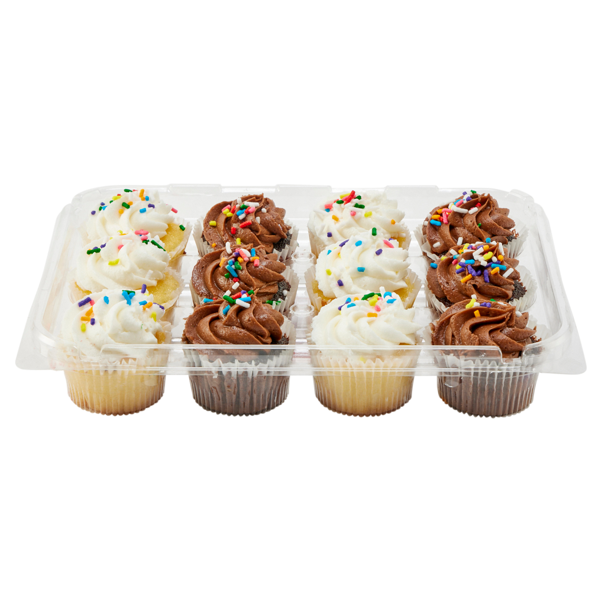 slide 4 of 4, Fresh from Meijer Mini Chocolate & Vanilla Assorted Cupcakes 12 ct, 10 oz., 12 ct; 10 oz