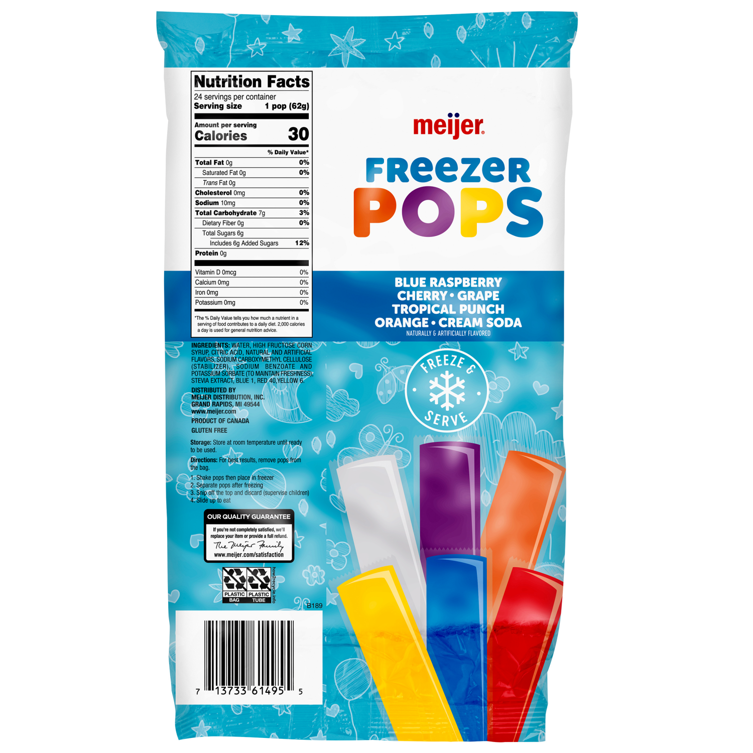 slide 2 of 2, Meijer Freeze Pops, 24 ct; 2 oz