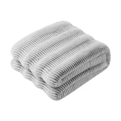 ROOM & RETREAT RR GREY ANIMAL PRINT THROW