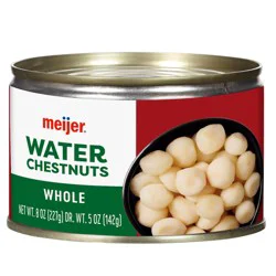 Meijer Whole Water Chestnuts, 8 Oz