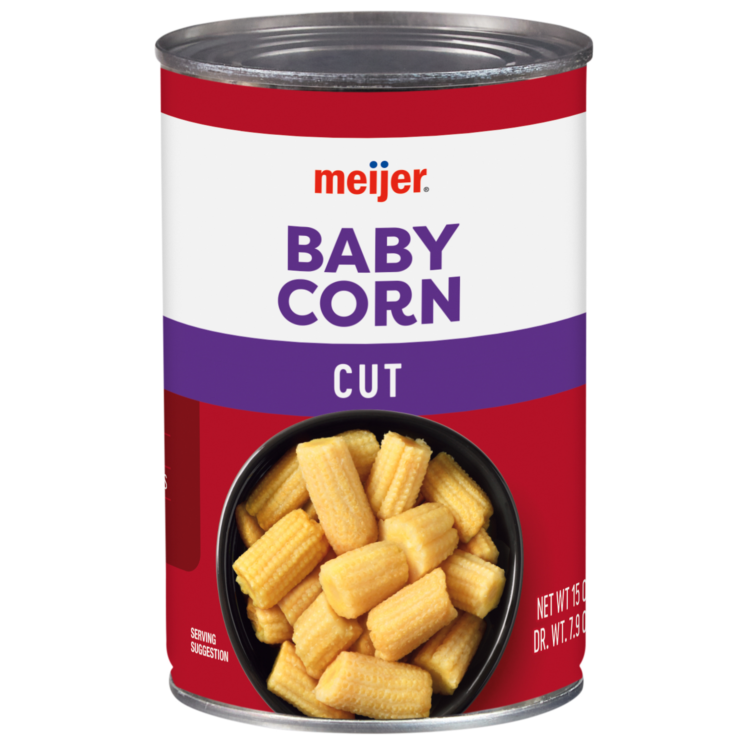 slide 1 of 2, MEIJER STIR FRY CUT BABY CORN, 15 oz