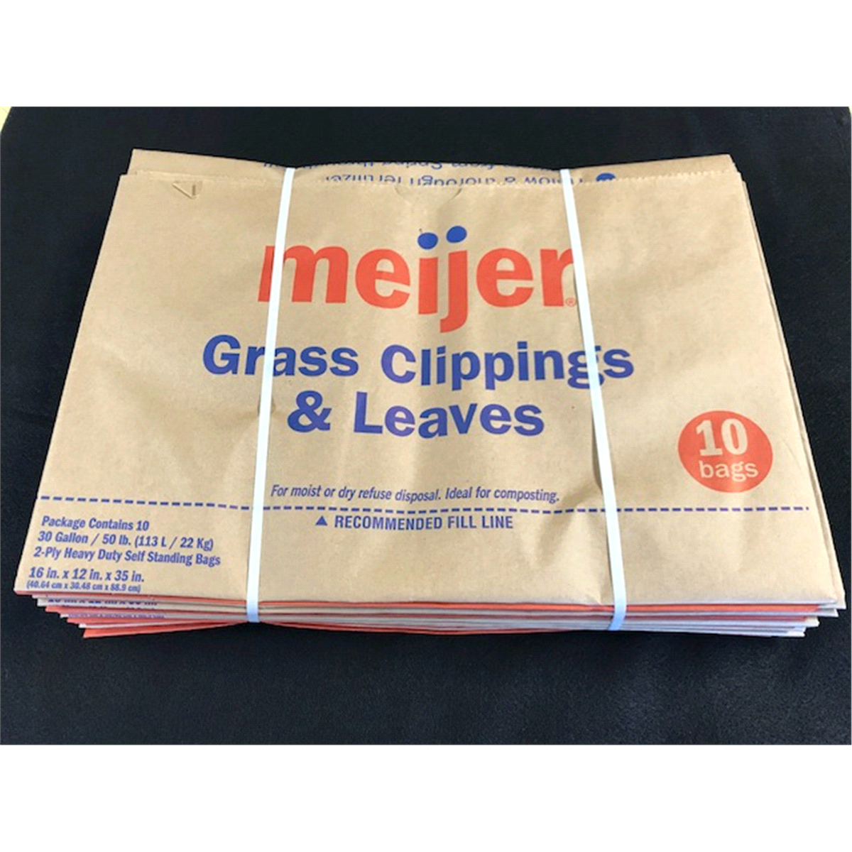 slide 3 of 6, Meijer Paper Lawn and Leaf Bags, 1 ct
