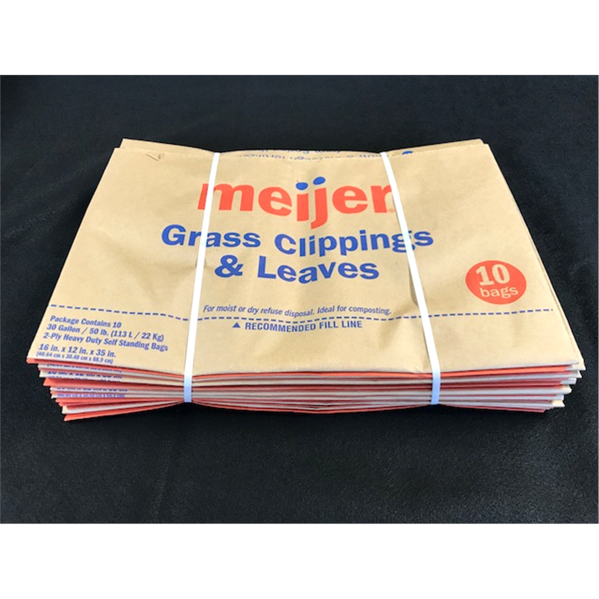 slide 5 of 6, Meijer Paper Lawn and Leaf Bags, 1 ct