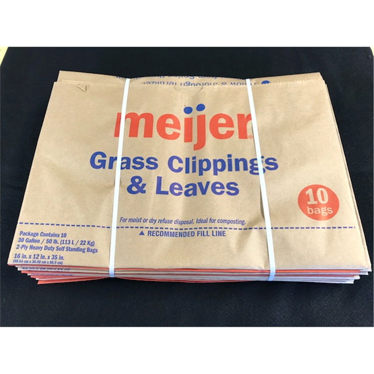 slide 4 of 6, Meijer Paper Lawn and Leaf Bags, 1 ct