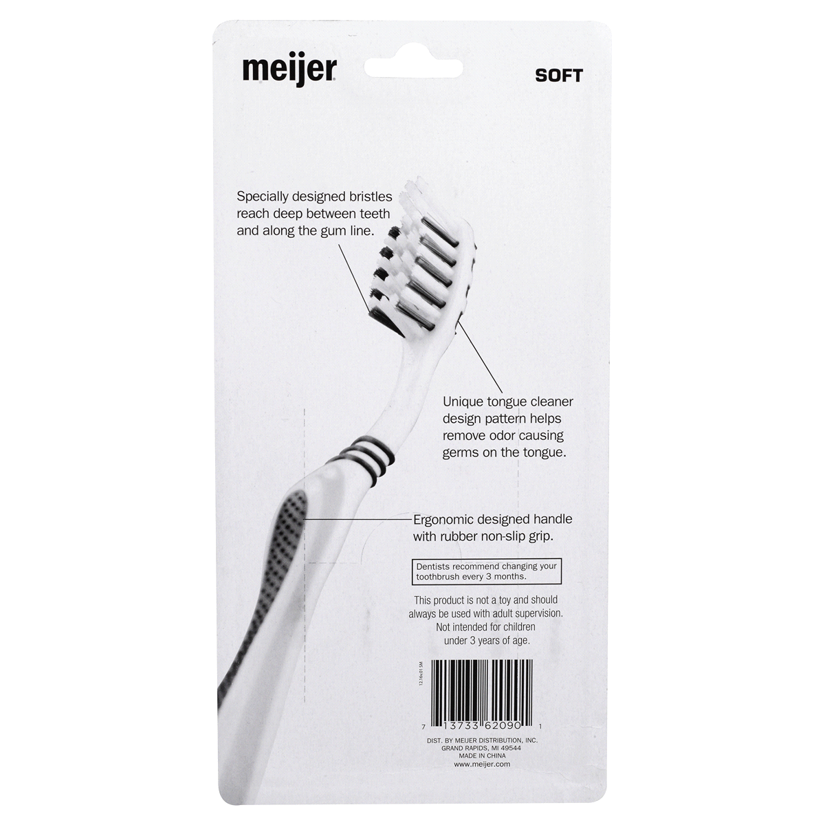 slide 2 of 2, Meijer Multi-Benefit Soft Toothbrushes, 10 ct